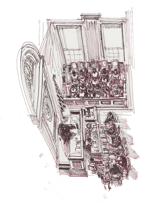 Sketch Of Courtroom